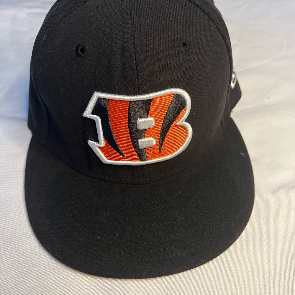 New Era Black Cap with Orange and White Accents